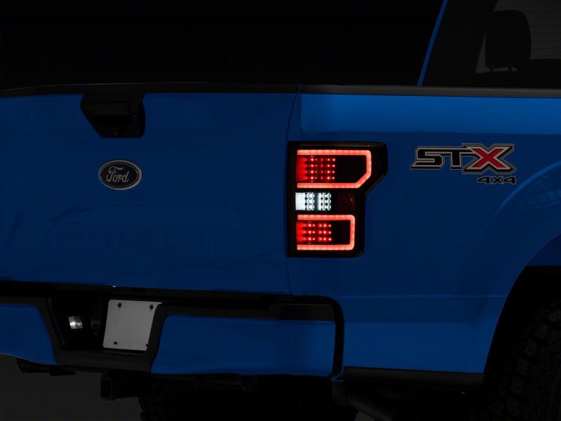 Raxiom 18-20 Ford F-150 Axial Series LED Tail Lights w/ SEQL Turn Signals- Blk Housing (Clear Lens)