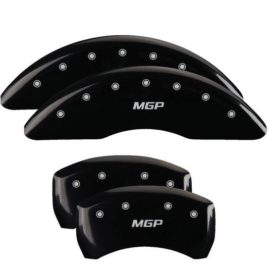 MGP 4 Caliper Covers Engraved Front & Rear MGP Black Finish Silver Char 2018 Mercedes-Benz GLE550