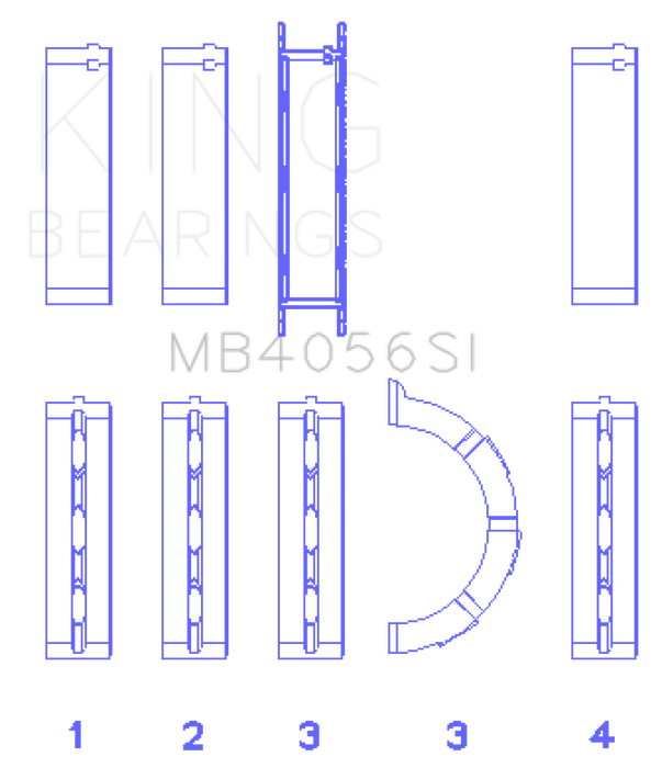 King 97-07 Ford 2.5L/2.9L/3.0L (Size STD) Main Bearing Set