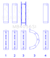 King Engine Bearings 97-07 Ford 2.5L/2.9L/3.0L (Size 0.25) Main Bearing Set