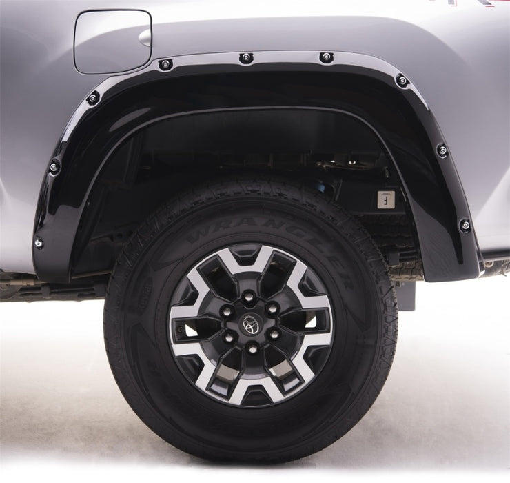 EGR 16+ Toyota Tacoma w/Mudflap Bolt-On Look Color Match Fender Flares - Set - Black