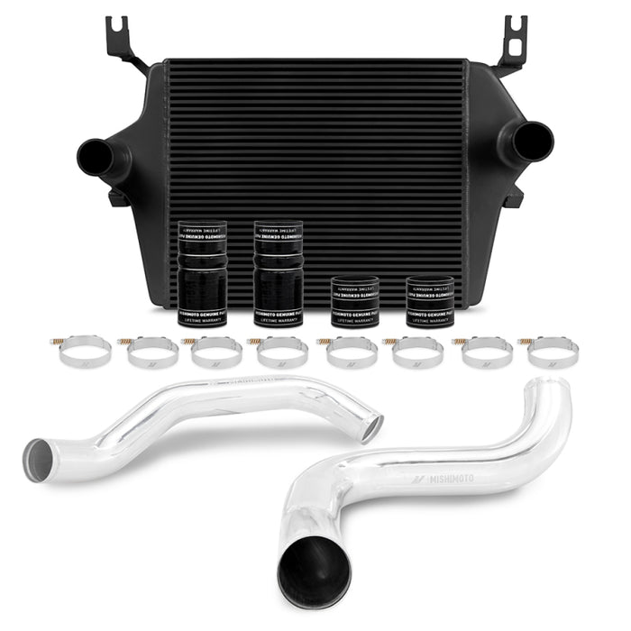 Mishimoto 99-03 Ford 7.3L Powerstroke PSD Black Intercooler Kit w/ Polished Pipes