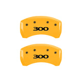 MGP 4 Caliper Covers Engraved Front & Rear 300 Yellow finish black ch