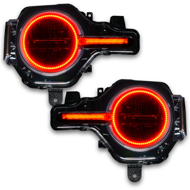 Oracle 21-22 Ford Bronco Headlight Halo Kit w/DRL Bar - Base Headlights -w/RF Cntrl