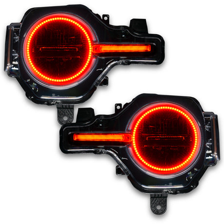 Oracle 21-22 Ford Bronco Headlight Halo Kit w/DRL Bar - Base Headlights -w/No Cntrl