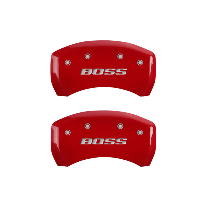 MGP Rear set 2 Caliper Covers Engraved Rear Boss Yellow finish black ch