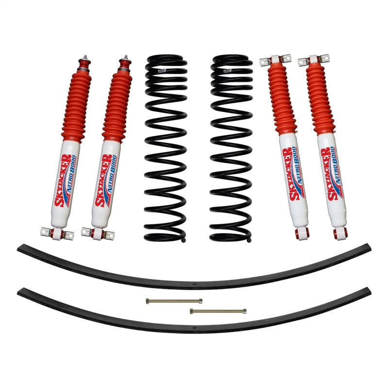 Skyjacker 84-01 XJ 3in FR D-Rate Long Travel Coil Suspension Kit w/RR Add A Leafs/Nitro 8000 Shocks