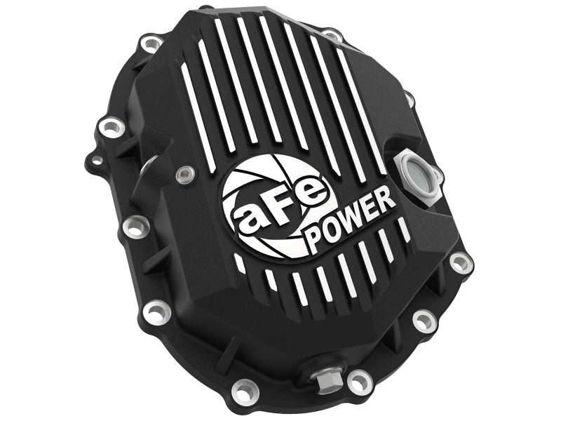 AFE Power 11-18 GM 2500-3500 AAM 9.25 Axle Front Diff Cover Black Machined w/ 2 Qts 75w90 Oil