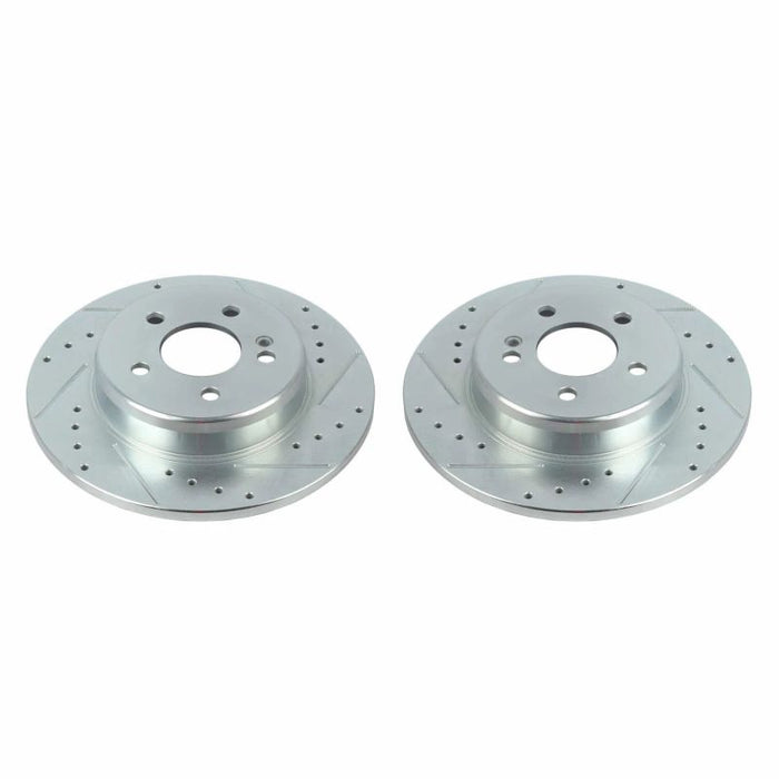 Power Stop 17-18 Mercedes-Benz C300 Rear Evolution Drilled & Slotted Rotors - Pair