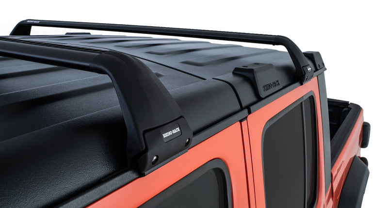 Rhino-Rack 07-22 Jeep Wrangler JK/JL 4 Door Hard Top Vortex SG 2 Bar Roof Rack - Black