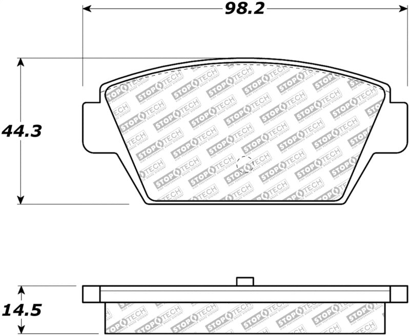 StopTech 87-92 Mitsubishi Galant Street Select Rear Brake Pads