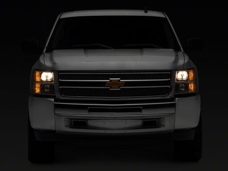 Raxiom 07-14 Chevrolet Silverado 1500 Axial OEM Rep Headlights- Chrome Housing (Clear Lens)