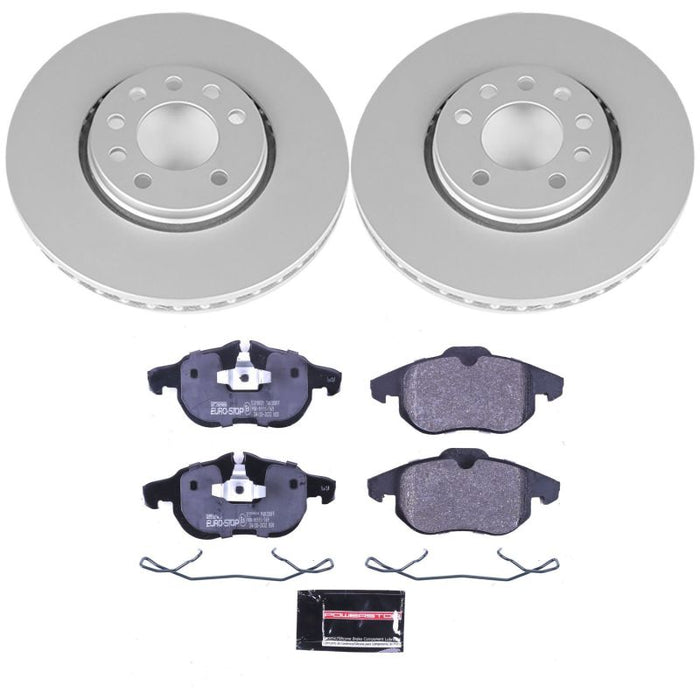 Power Stop 03-11 Saab 9-3 Front Euro-Stop Brake Kit