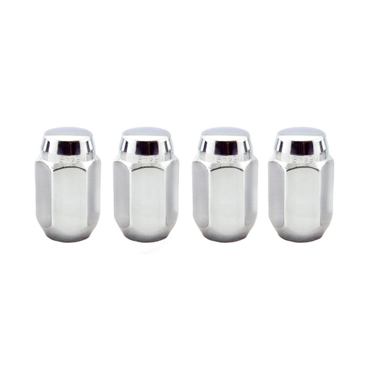 McGard Hex Lug Nut (Cone Seat) 7/16-20 / 13/16 Hex / 1.5in. Length (4-Pack) - Chrome