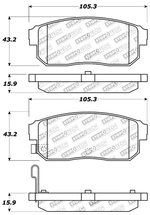 StopTech Performance 11/00-02 Infiniti G20/10/00-04 I30/I35 Rear Brake Pads