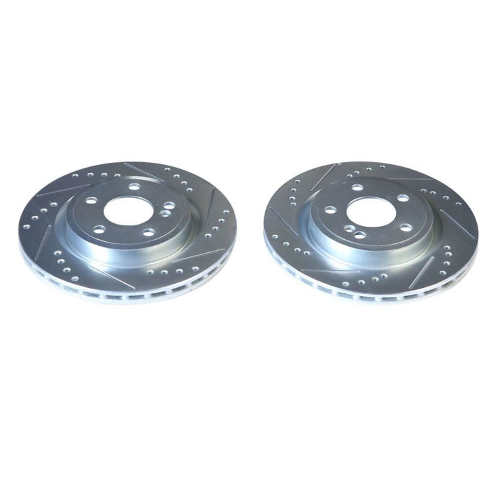 Power Stop 14-19 Mercedes-Benz CLA250 Rear Evolution Drilled & Slotted Rotors - Pair