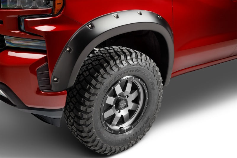 Bushwacker 19-23 Chevrolet Silverado 1500 (Excl. ZR2) Pocket Style Fender Flares 4pc - Smooth Black