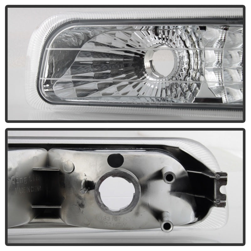 xTune Chevy Silverado 99-02 / Chevy Suburban/Tahoe 00-06 Amber Bumper Lights Euro CBL-JH-CS99-AM-E