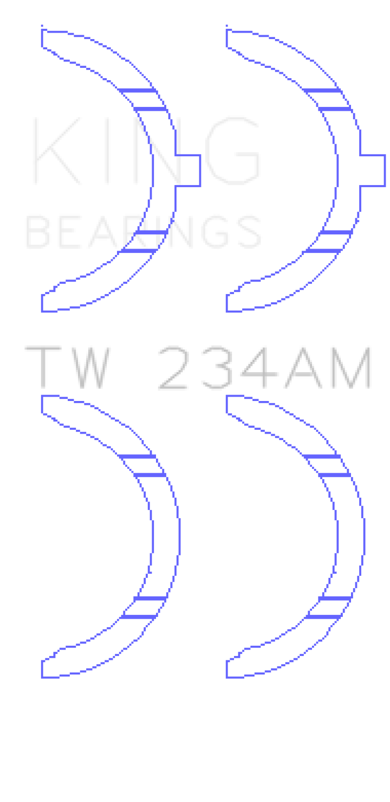 King Engine Bearings Toyota 22RE Thrust Washer Set