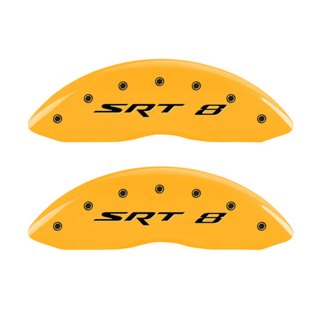 MGP 4 Caliper Covers Engraved Front & Rear Srt8 Yellow Finish Black Char 2006 Jeep Commander