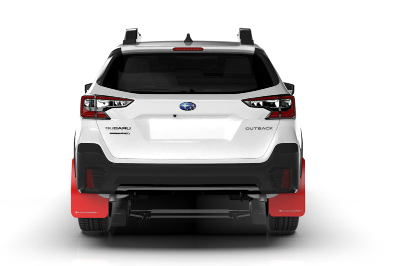 Rally Armor 20-22 Subaru Outback White UR Mud Flap w/ Black Logo