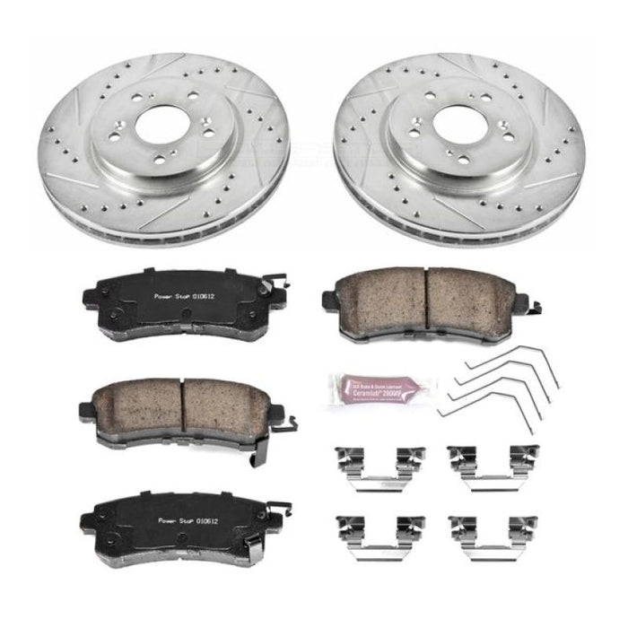 Power Stop 12-15 Honda Crosstour Front Z23 Evolution Sport Brake Kit