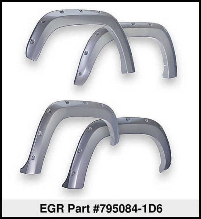 EGR 16+ Toyota Tacoma w/Mudflap Bolt-On Look Color Match Fender Flares - Set - Silver Sky