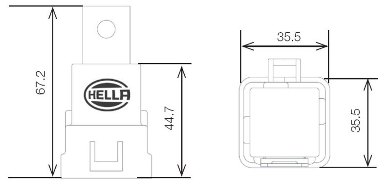 Hella Relay 12V 20/40A Spdt Res Wthr Bkt