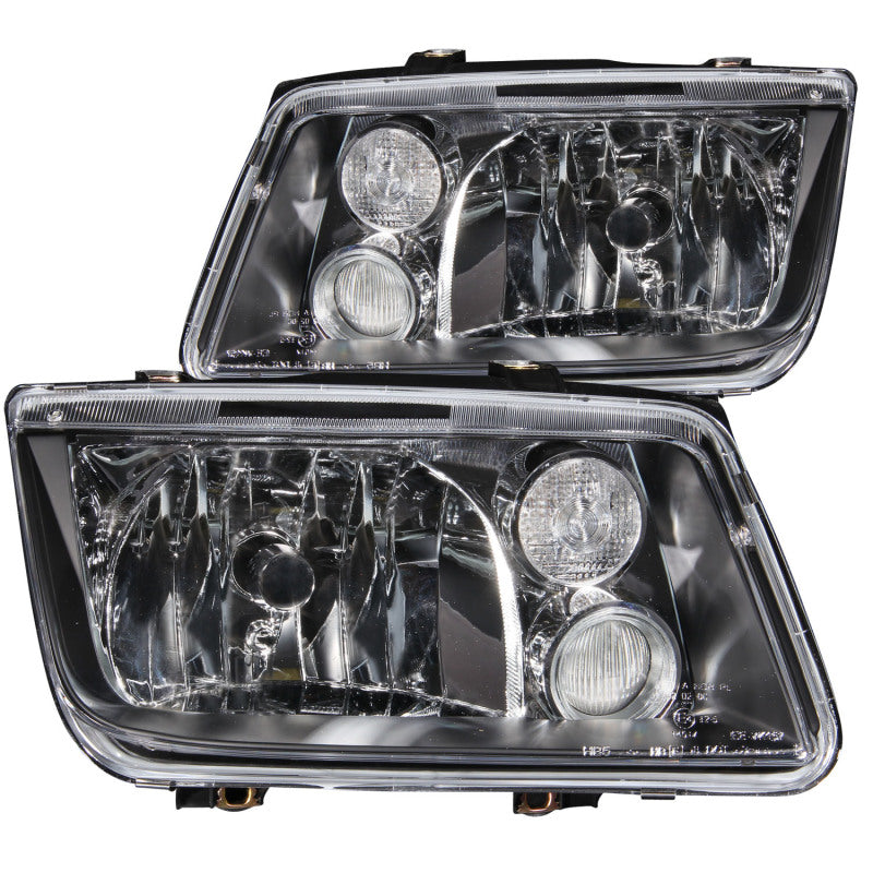 ANZO 1999-2005 Volkswagen Jetta Crystal Headlights Black w/o Bulbs