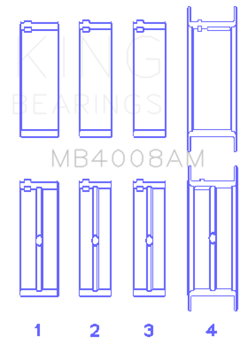 King Engine Bearings Nissan VG20E/VG20DET V6 (Size 0.25) Main Bearing Set