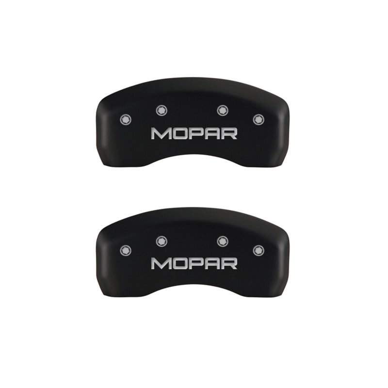 MGP 4 Caliper Covers Engraved Front & Rear MOPAR Red finish silver ch