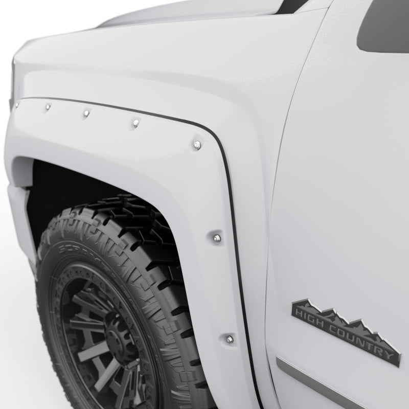 EGR 14+ Chev Silverado 5ft Bed Bolt-On Look Color Match Fender Flares - Set - Summit White