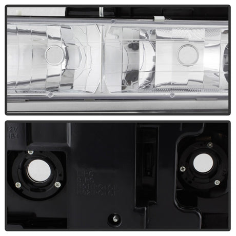 xTune Chevy Suburban 94-98 Headlights w/ Corner & Parking Lights 8pcs Chrome HD-JH-CCK88-AM-C-SET