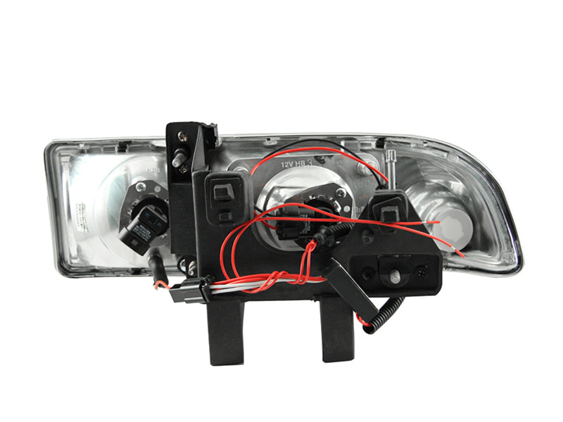 ANZO 1998-2005 Chevrolet S-10 Projector Headlights w/ Halo Black