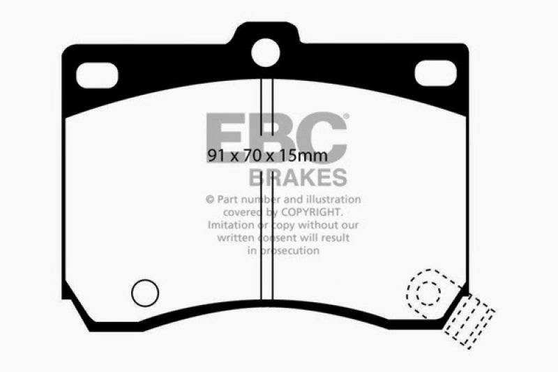 EBC 91-96 Ford Escort 1.8 Redstuff Front Brake Pads