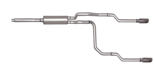 Gibson 87-92 Ford F-150 Custom 4.9L 2.5in Cat-Back Dual Split Exhaust - Stainless