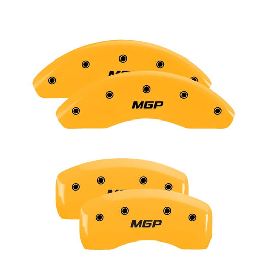 MGP 4 Caliper Covers Engraved Front & Rear MGP Yellow Finish Black Characters 21 Ford Bronco Sport