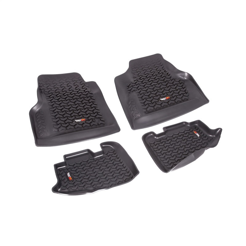 Rugged Ridge Floor Liner Front/Rear Black 1997-2006 Jeep Wrangler TJ