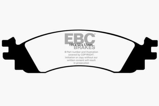 EBC 10-12 Ford Taurus 3.5 Twin Turbo SHO Redstuff Front Brake Pads