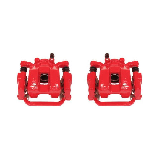 Power Stop 03-08 Infiniti FX35 Rear Red Calipers w/Brackets - Pair