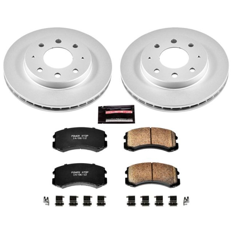 Power Stop 02-07 Mitsubishi Lancer Front Z17 Evolution Geomet Coated Brake Kit