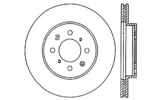 StopTech 90-01 Integra (EXC Type R) / 90-05 Honda Civic Cross Drilled Right Front Rotor