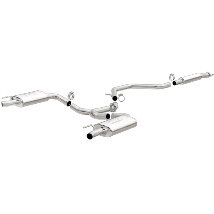 MagnaFlow Cat-Back SS 2.25/2.5in Dual Split Rear Exit Polished 3in Tip 2015 Chev Impala 3.6L V6