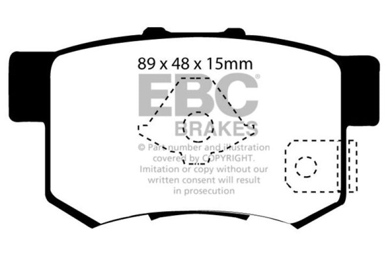 EBC 10-12 Acura RDX 2.3 Turbo Yellowstuff Rear Brake Pads