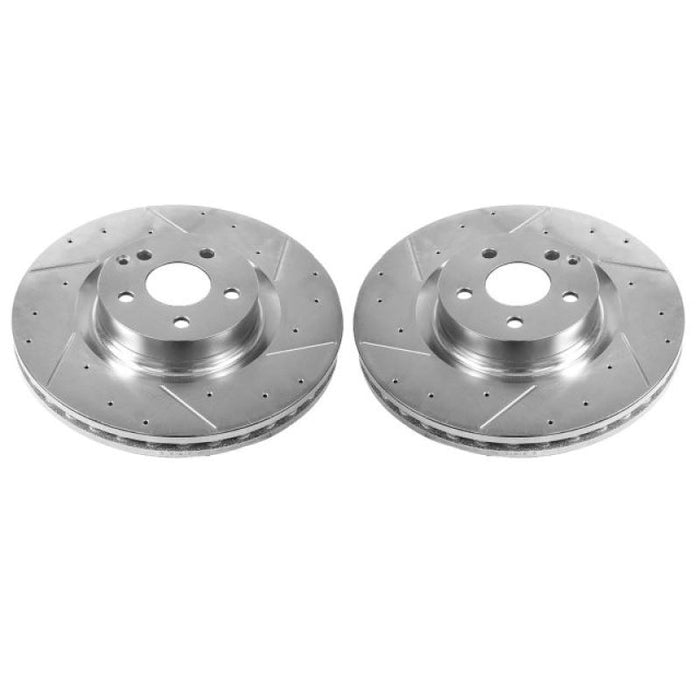 Power Stop 12-16 Mercedes-Benz C250 Front Evolution Drilled & Slotted Rotors - Pair