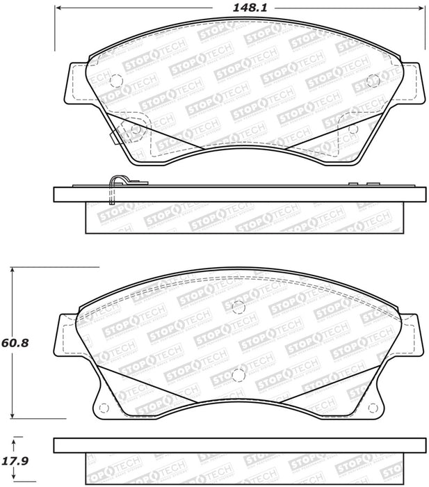 StopTech Street Brake Pads - Rear