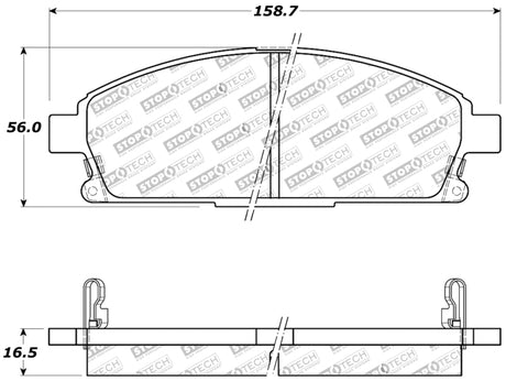 StopTech Sport Brake Pads w/Shims and Hardware - Rear