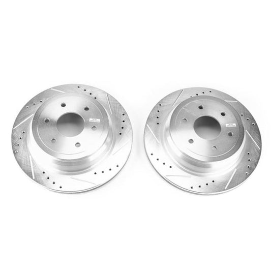 Power Stop 16-18 Nissan Titan XD Rear Evolution Drilled & Slotted Rotors - Pair