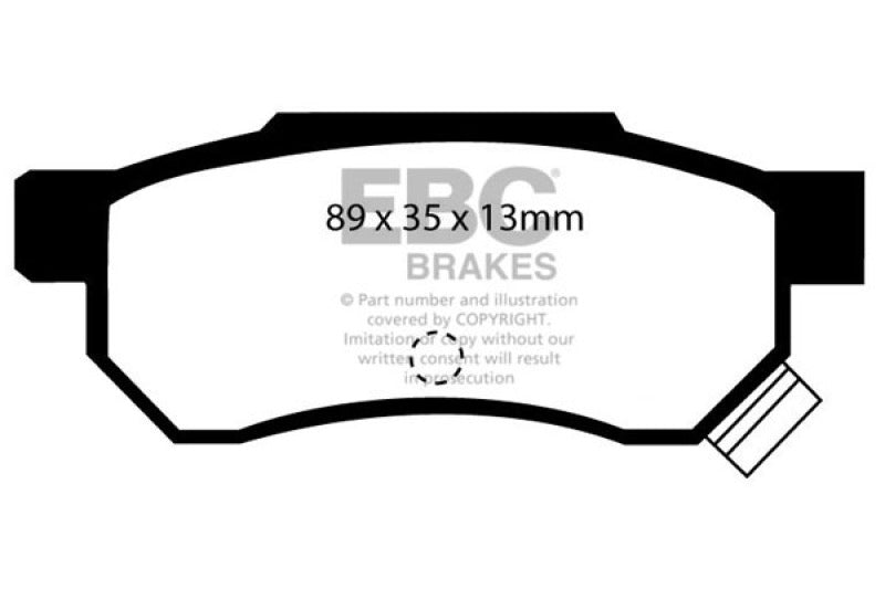 EBC 92-94 Acura Integra 1.7 Vtec Greenstuff Rear Brake Pads