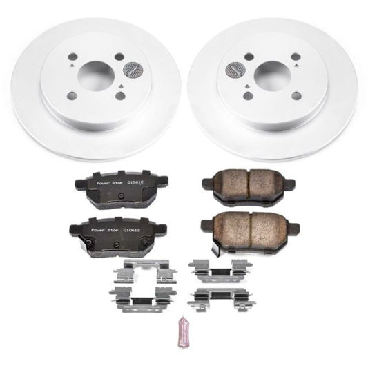 Power Stop 12-18 Toyota Yaris Rear Z17 Evolution Geomet Coated Brake Kit